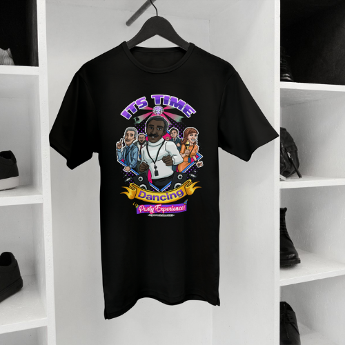 Camiseta Cartonizada "ITS TIME DANCING" - Todos os personagens